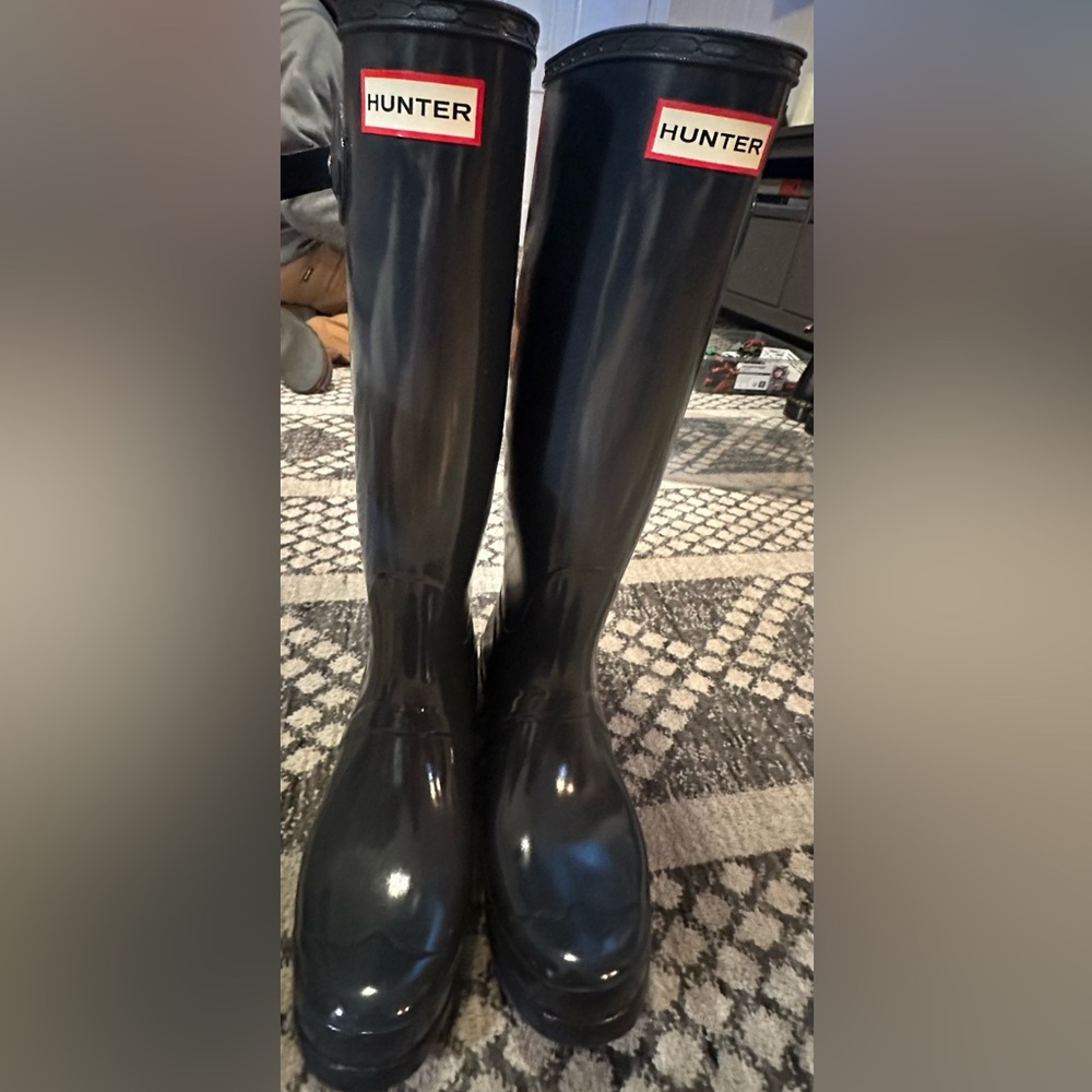 Hunter rubber boots grey size US 9 UK 7 EU 40/41